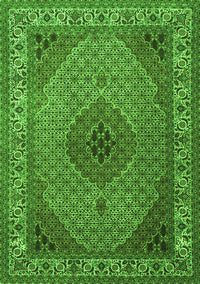 Medallion Green Traditional Rug, tr2108grn