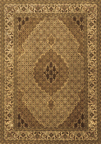 Medallion Brown Traditional Rug, tr2108brn