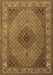 Medallion Brown Traditional Rug, tr2108brn