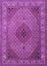 Machine Washable Medallion Purple Traditional Area Rugs, wshtr2108pur