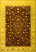 Machine Washable Oriental Yellow Traditional Rug, wshtr2109yw