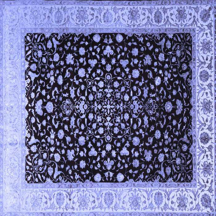 Square Oriental Blue Traditional Rug, tr2109blu