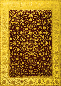 Oriental Yellow Traditional Rug, tr2109yw