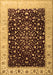 Machine Washable Oriental Brown Traditional Rug, wshtr2109brn