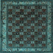 Square Persian Light Blue Traditional Rug, tr210lblu