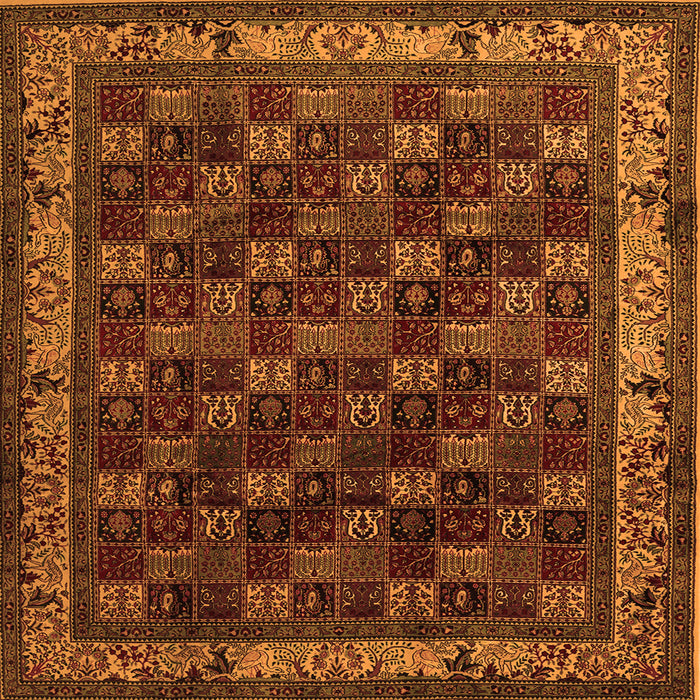 Serging Thickness of Persian Orange Traditional Rug, tr210org