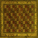 Square Persian Yellow Traditional Rug, tr210yw