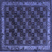 Square Persian Blue Traditional Rug, tr210blu