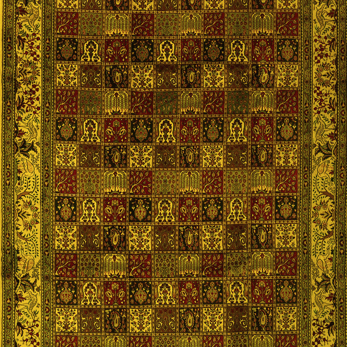 Machine Washable Persian Yellow Traditional Rug, wshtr210yw