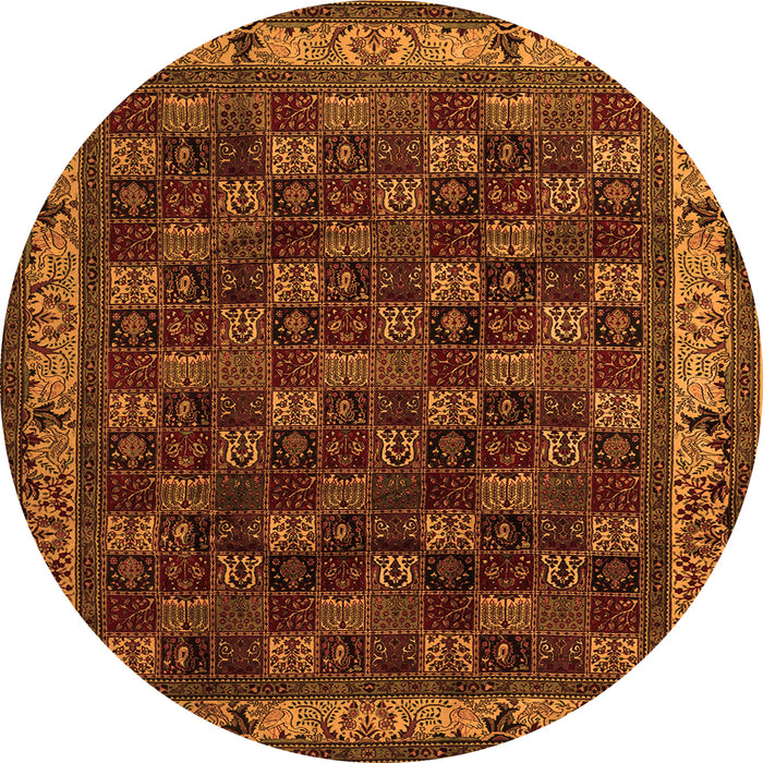 Square Persian Orange Traditional Rug, tr210org