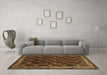 Machine Washable Persian Brown Traditional Rug in a Living Room,, wshtr210brn