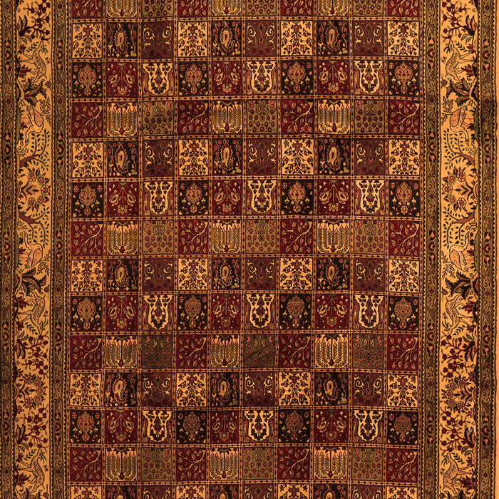 Serging Thickness of Machine Washable Persian Orange Traditional Area Rugs, wshtr210org