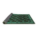 Sideview of Persian Turquoise Traditional Rug, tr210turq