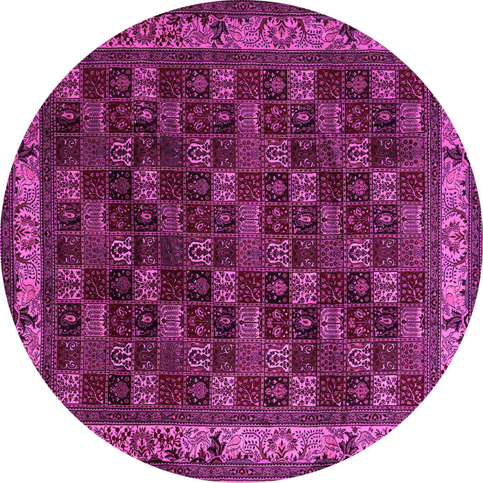 Round Persian Pink Traditional Rug, tr210pnk