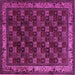 Square Machine Washable Persian Pink Traditional Rug, wshtr210pnk