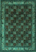 Machine Washable Persian Turquoise Traditional Area Rugs, wshtr210turq