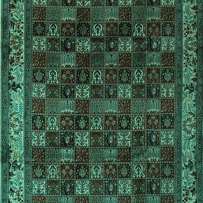 Machine Washable Persian Turquoise Traditional Area Rugs, wshtr210turq
