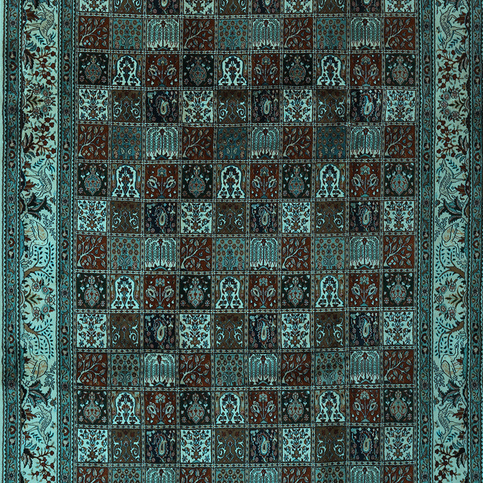 Machine Washable Persian Light Blue Traditional Rug, wshtr210lblu