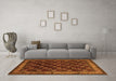 Machine Washable Persian Orange Traditional Area Rugs in a Living Room, wshtr210org