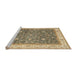 Sideview of Machine Washable Traditional Brown Rug, wshtr2110