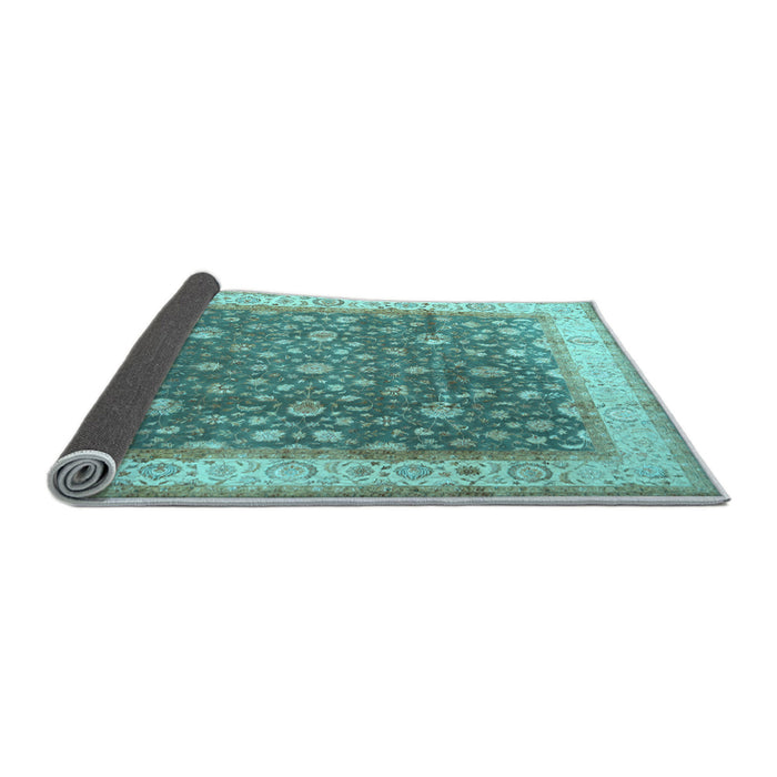 Sideview of Persian Light Blue Traditional Rug, tr2110lblu