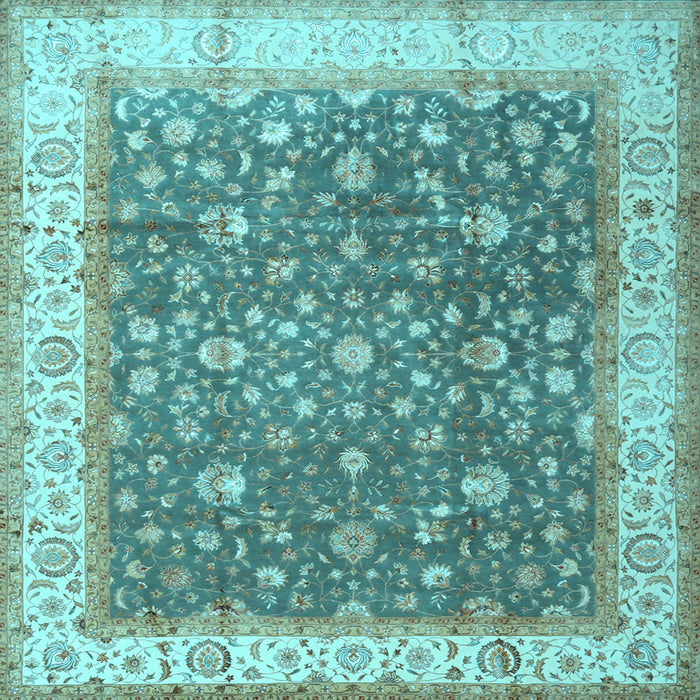 Square Persian Light Blue Traditional Rug, tr2110lblu
