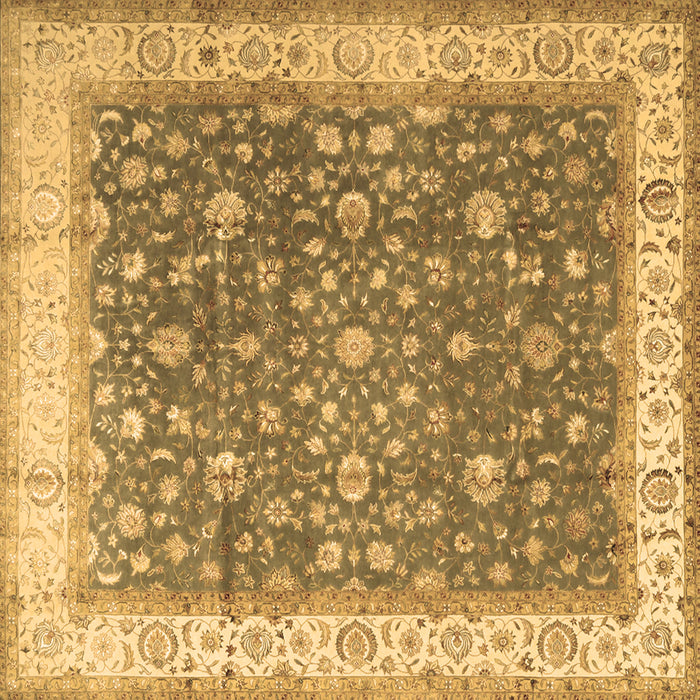Square Persian Brown Traditional Rug, tr2110brn