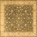 Square Persian Brown Traditional Rug, tr2110brn