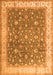 Serging Thickness of Machine Washable Persian Orange Traditional Area Rugs, wshtr2110org