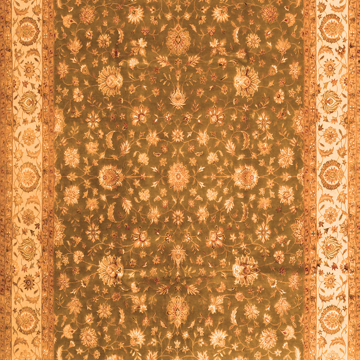 Serging Thickness of Machine Washable Persian Orange Traditional Area Rugs, wshtr2110org