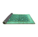 Sideview of Persian Turquoise Traditional Rug, tr2110turq