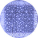 Round Persian Blue Traditional Rug, tr2110blu