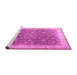 Sideview of Machine Washable Persian Pink Traditional Rug, wshtr2110pnk