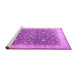 Sideview of Machine Washable Persian Purple Traditional Area Rugs, wshtr2110pur