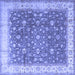 Square Persian Blue Traditional Rug, tr2110blu