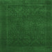 Square Persian Emerald Green Traditional Rug, tr2111emgrn