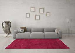 Machine Washable Persian Purple Traditional Area Rugs in a Living Room, wshtr2111pur