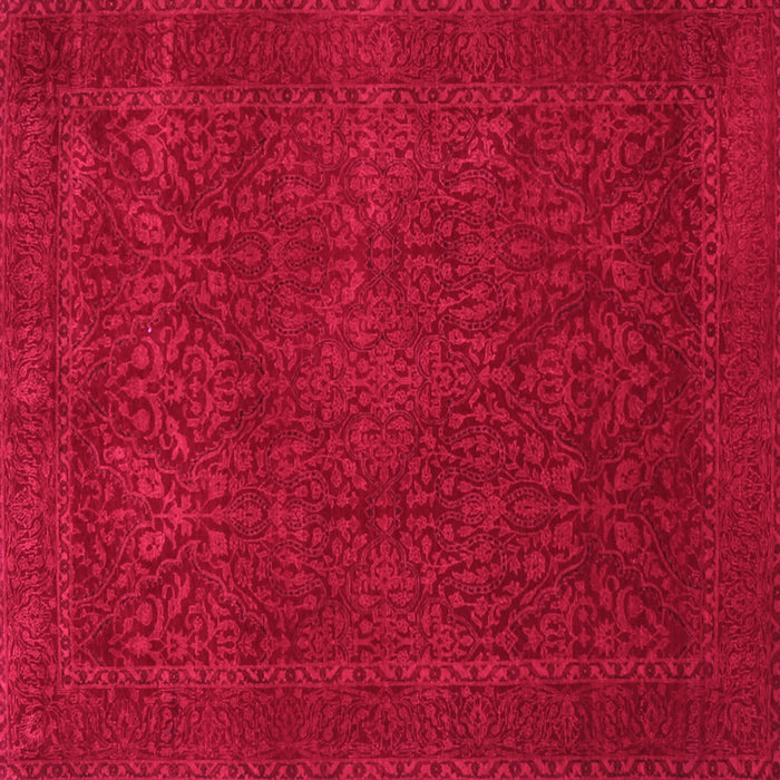 Square Machine Washable Persian Pink Traditional Rug, wshtr2111pnk