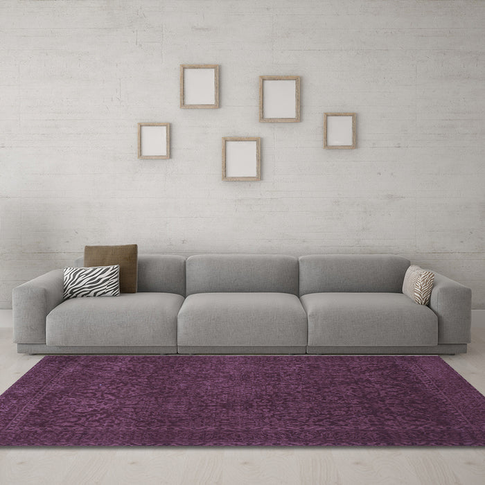 Machine Washable Persian Blue Traditional Rug in a Living Room, wshtr2111blu