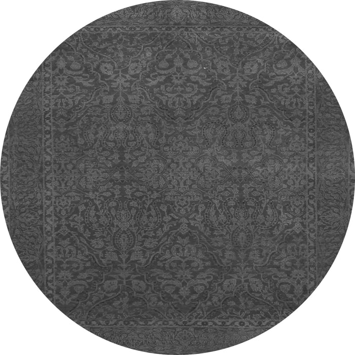 Machine Washable Persian Gray Traditional Rug, wshtr2111gry