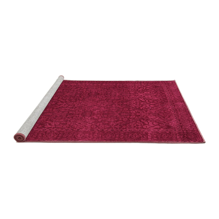 Sideview of Machine Washable Persian Purple Traditional Area Rugs, wshtr2111pur