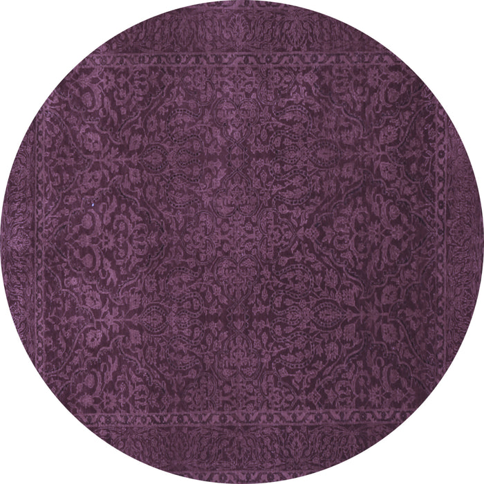 Round Persian Blue Traditional Rug, tr2111blu