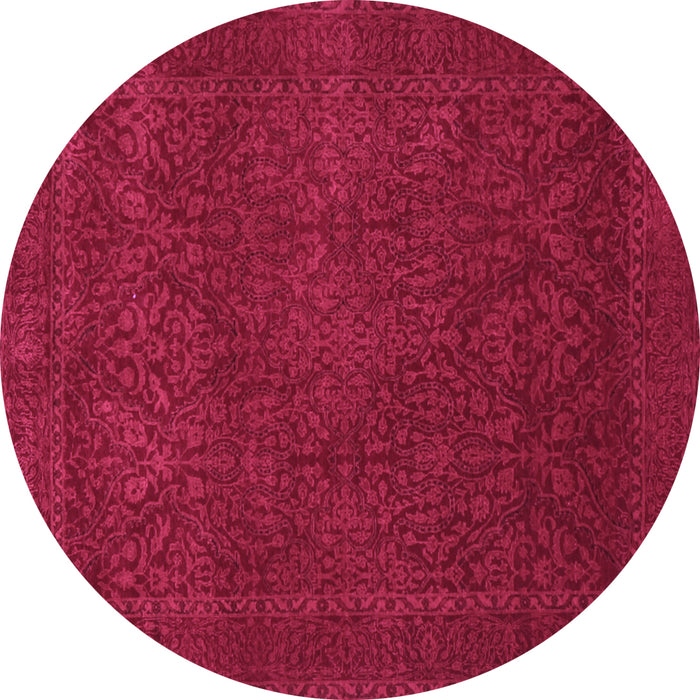 Round Persian Purple Traditional Rug, tr2111pur