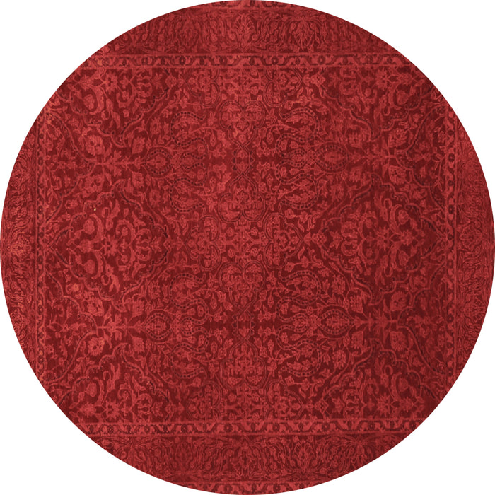 Round Persian Brown Traditional Rug, tr2111brn
