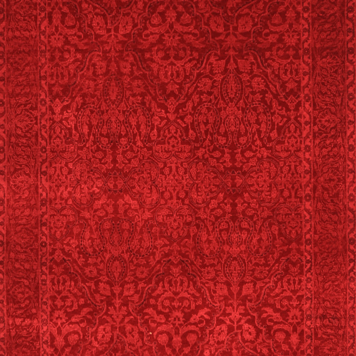 Serging Thickness of Machine Washable Persian Orange Traditional Area Rugs, wshtr2111org