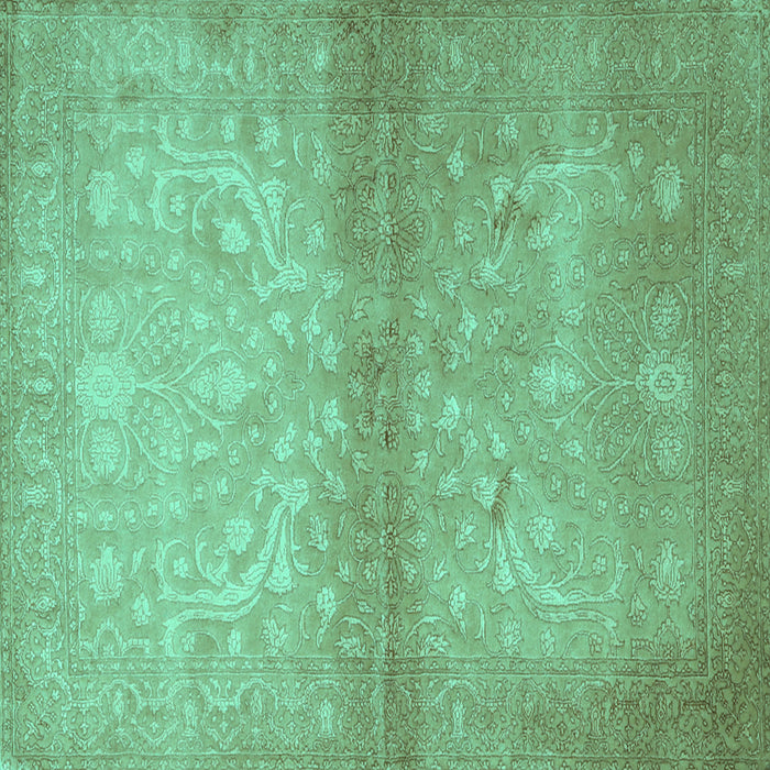 Square Persian Turquoise Traditional Rug, tr2112turq