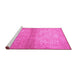 Sideview of Machine Washable Persian Pink Traditional Rug, wshtr2112pnk