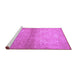 Sideview of Machine Washable Persian Purple Traditional Area Rugs, wshtr2112pur