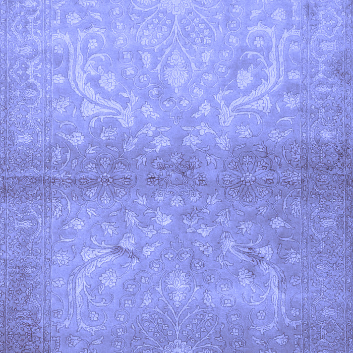 Machine Washable Persian Blue Traditional Rug, wshtr2112blu