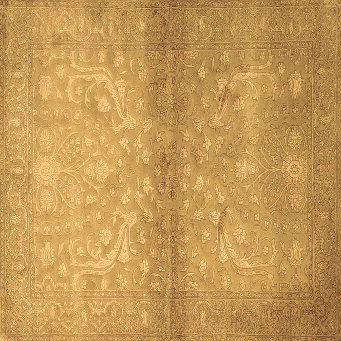 Square Persian Brown Traditional Rug, tr2112brn